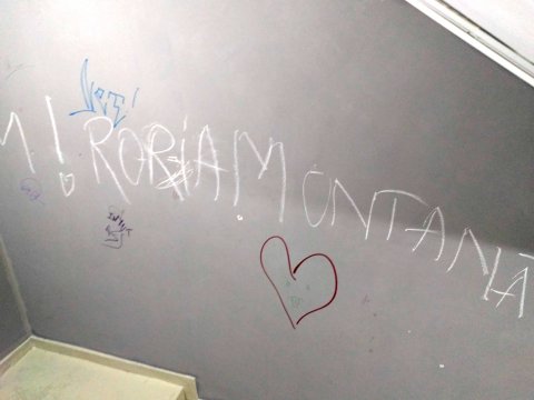 Graffiti pe scarile interioare ale MNAC