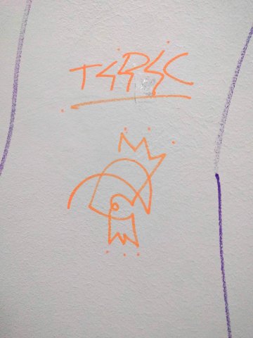 Graffiti pe scarile interioare ale MNAC