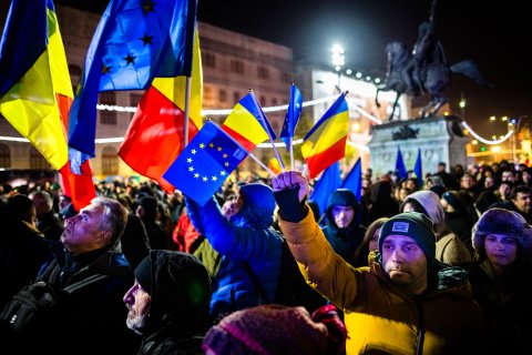 Protest Pro Europa - Piața Universității